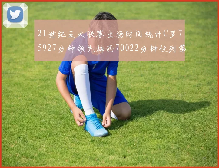 21世纪五大联赛出场时间统计C罗75927分钟领先梅西70022分钟位列第三